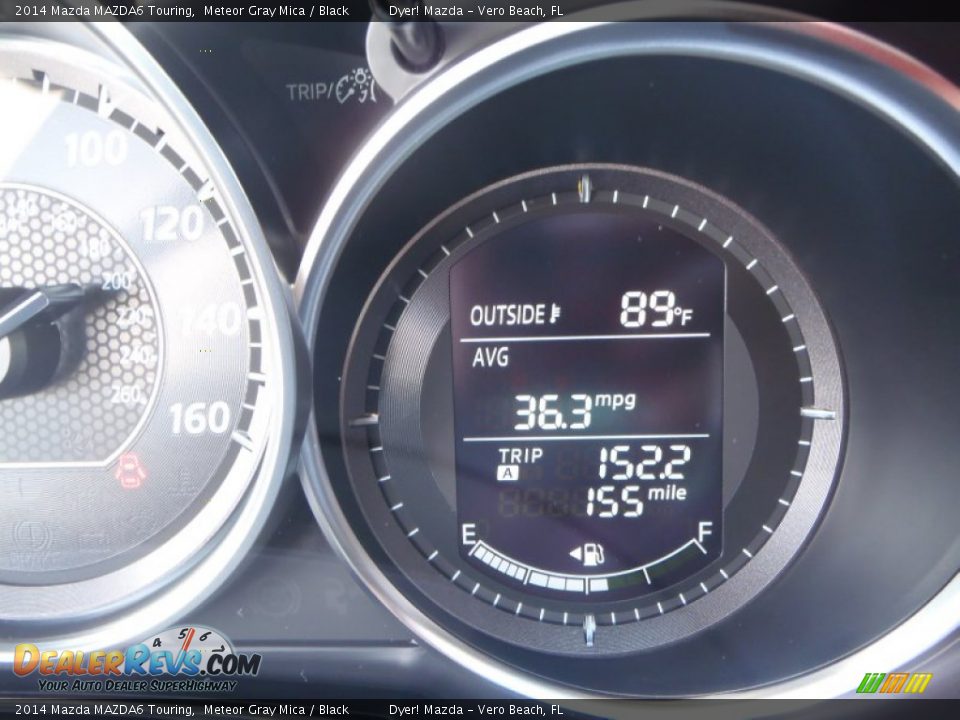 2014 Mazda MAZDA6 Touring Meteor Gray Mica / Black Photo #14