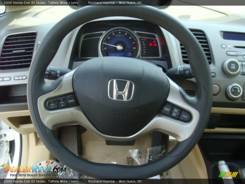 2006 Honda Civic EX Sedan Taffeta White / Ivory Photo #14