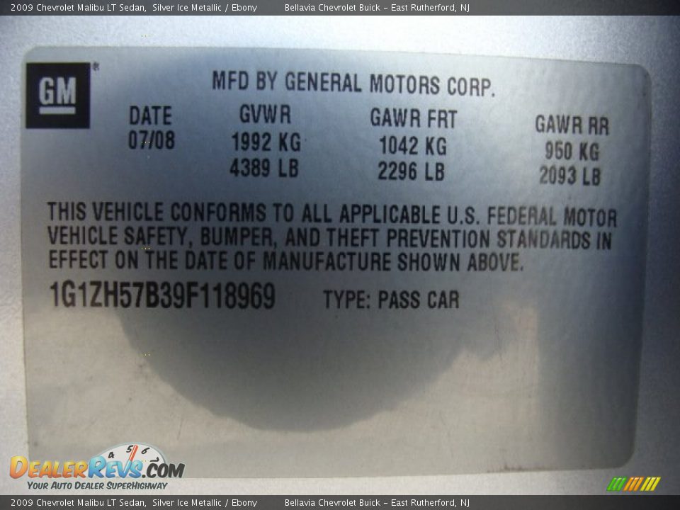 2009 Chevrolet Malibu LT Sedan Silver Ice Metallic / Ebony Photo #15
