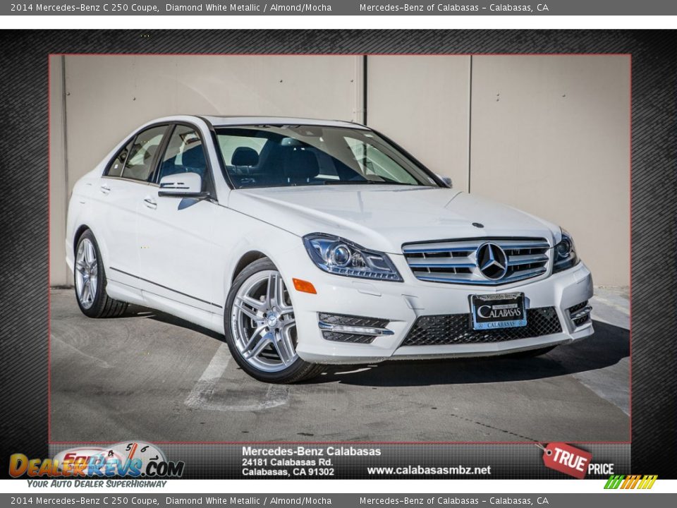 2014 Mercedes-Benz C 250 Coupe Diamond White Metallic / Almond/Mocha Photo #1