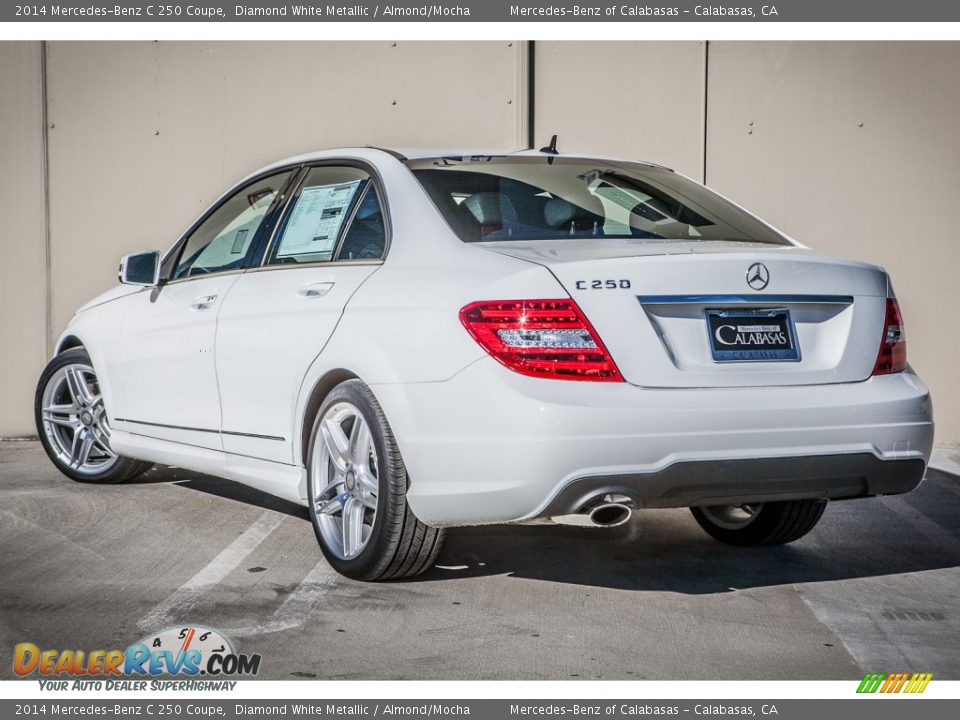2014 Mercedes-Benz C 250 Coupe Diamond White Metallic / Almond/Mocha Photo #2