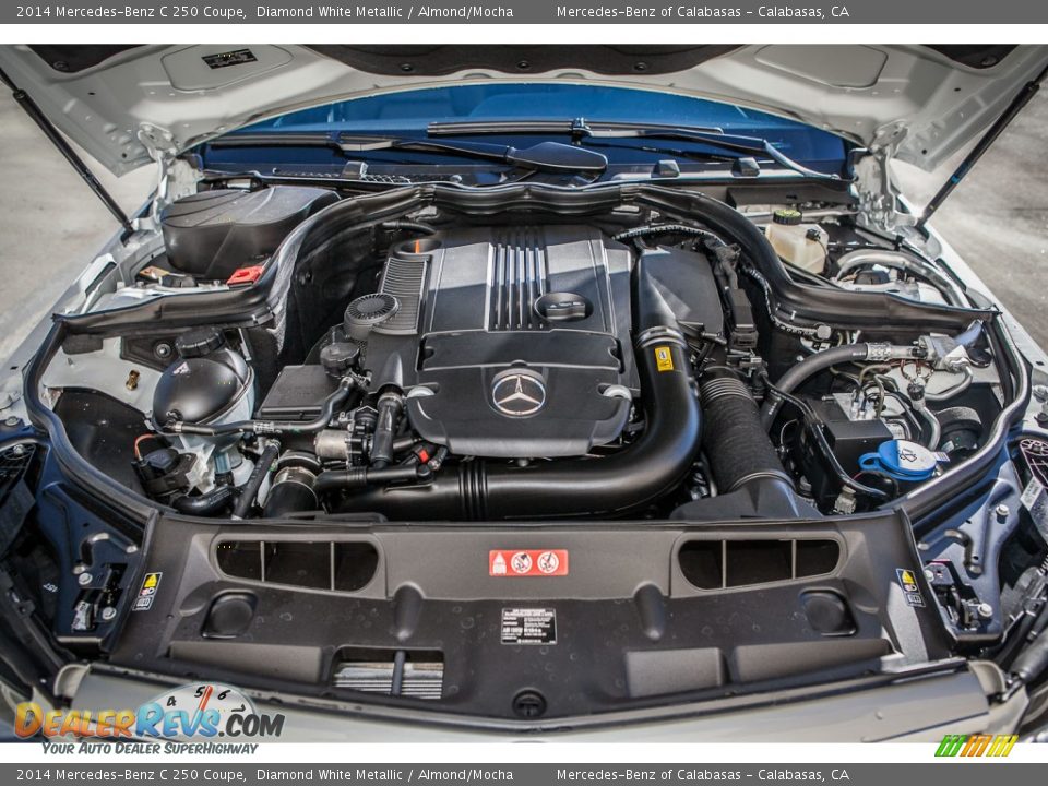 2014 Mercedes-Benz C 250 Coupe Diamond White Metallic / Almond/Mocha Photo #9