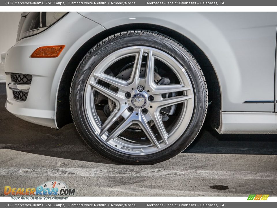 2014 Mercedes-Benz C 250 Coupe Diamond White Metallic / Almond/Mocha Photo #10