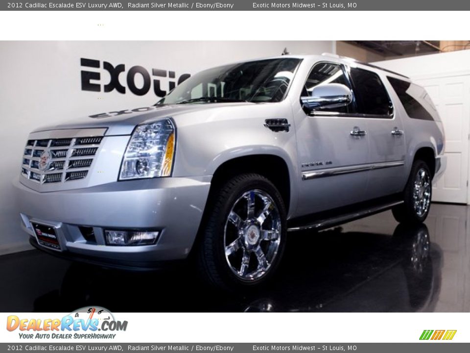 2012 Cadillac Escalade ESV Luxury AWD Radiant Silver Metallic / Ebony/Ebony Photo #3