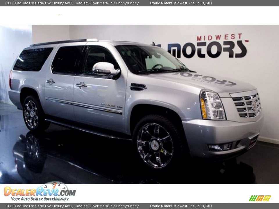 2012 Cadillac Escalade ESV Luxury AWD Radiant Silver Metallic / Ebony/Ebony Photo #7