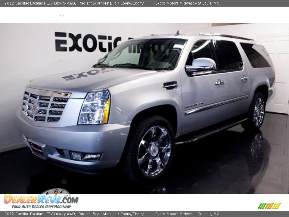 2012 Cadillac Escalade ESV Luxury AWD Radiant Silver Metallic / Ebony/Ebony Photo #8