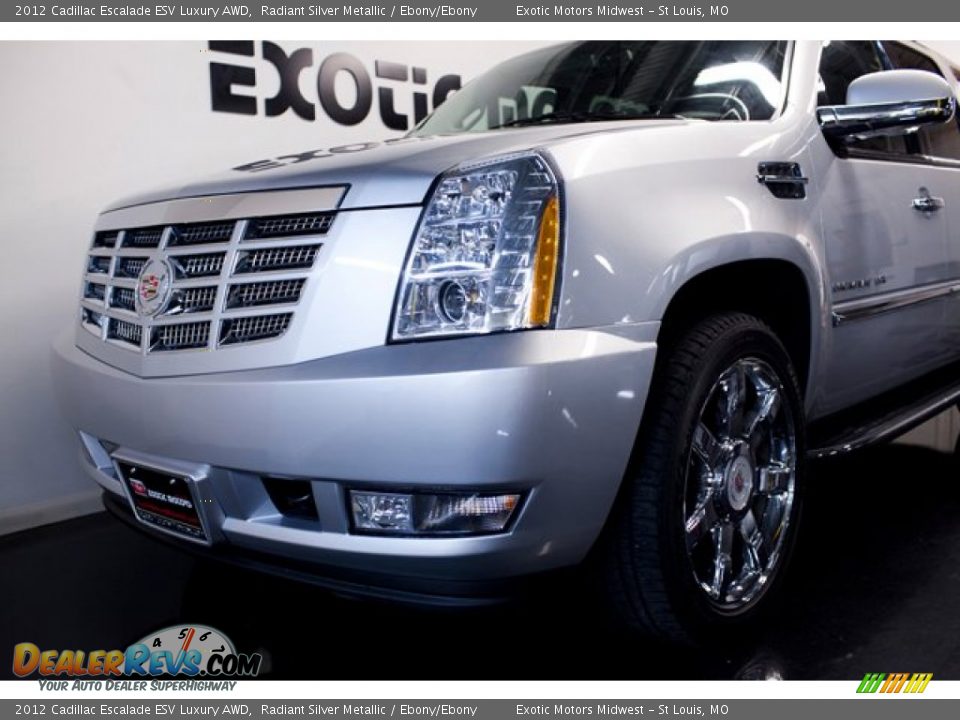 2012 Cadillac Escalade ESV Luxury AWD Radiant Silver Metallic / Ebony/Ebony Photo #9