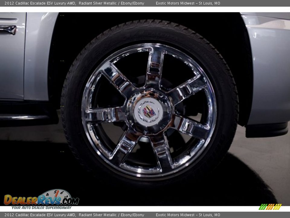 2012 Cadillac Escalade ESV Luxury AWD Radiant Silver Metallic / Ebony/Ebony Photo #12