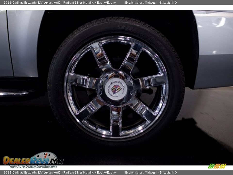 2012 Cadillac Escalade ESV Luxury AWD Radiant Silver Metallic / Ebony/Ebony Photo #13