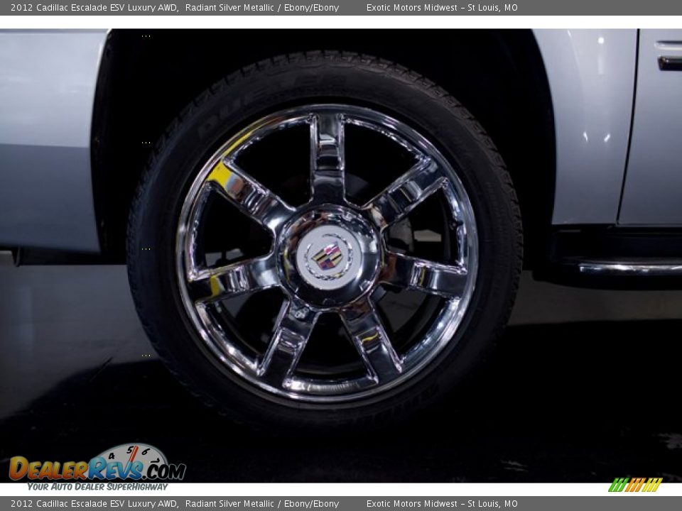 2012 Cadillac Escalade ESV Luxury AWD Radiant Silver Metallic / Ebony/Ebony Photo #14