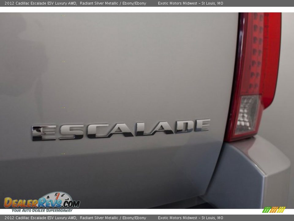 2012 Cadillac Escalade ESV Luxury AWD Radiant Silver Metallic / Ebony/Ebony Photo #19