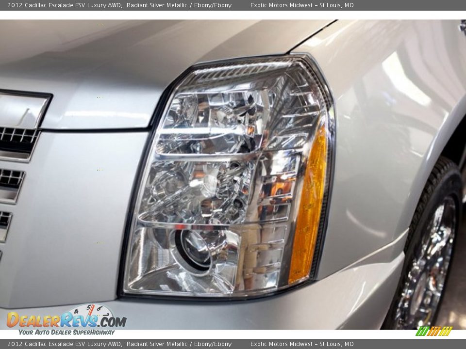 2012 Cadillac Escalade ESV Luxury AWD Radiant Silver Metallic / Ebony/Ebony Photo #22