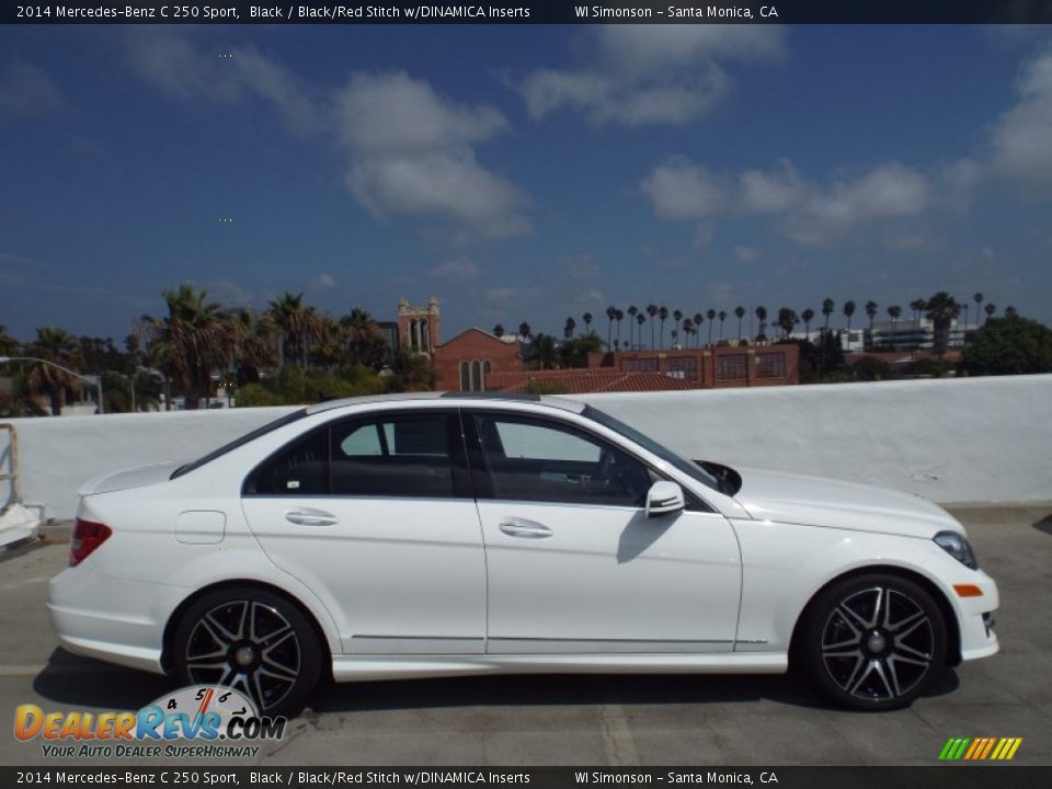 2014 Mercedes-Benz C 250 Sport Black / Black/Red Stitch w/DINAMICA Inserts Photo #3