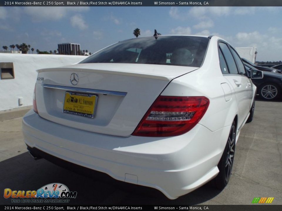 2014 Mercedes-Benz C 250 Sport Black / Black/Red Stitch w/DINAMICA Inserts Photo #4