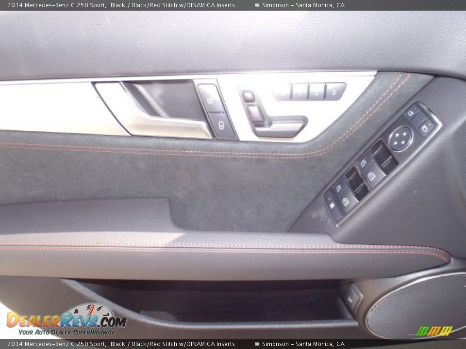 2014 Mercedes-Benz C 250 Sport Black / Black/Red Stitch w/DINAMICA Inserts Photo #6