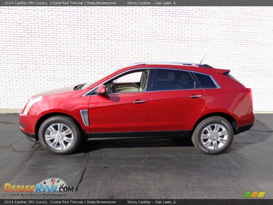 2014 Cadillac SRX Luxury Crystal Red Tintcoat / Shale/Brownstone Photo #7