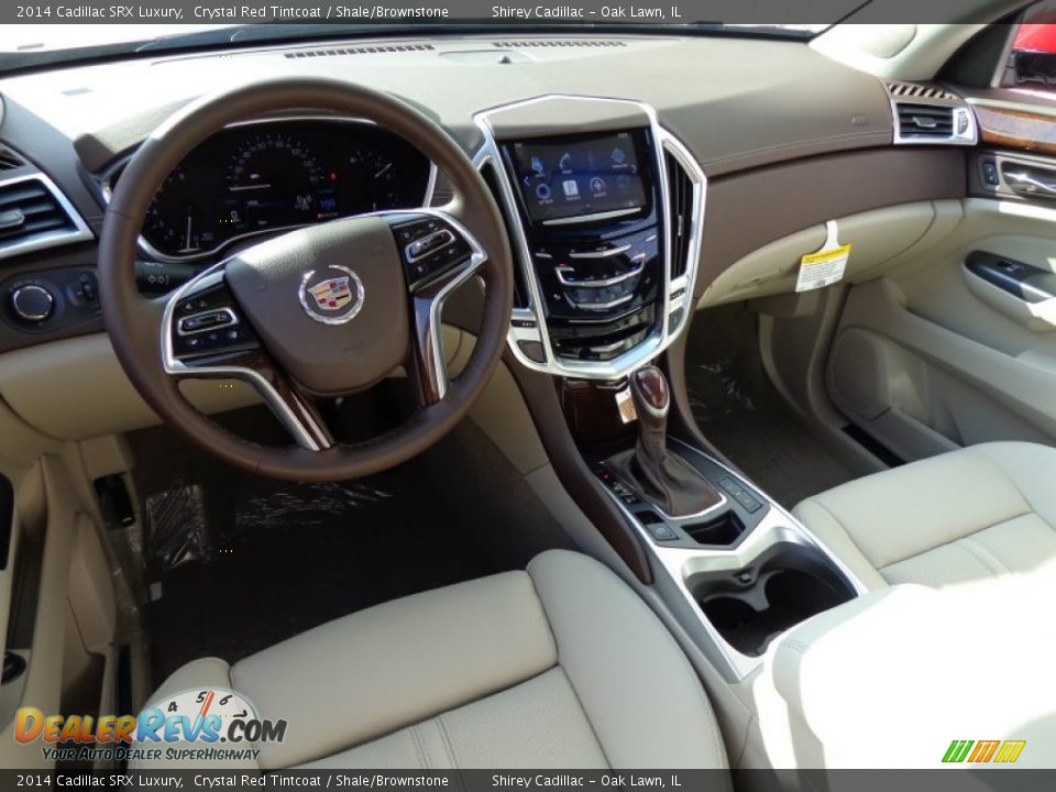 2014 Cadillac SRX Luxury Crystal Red Tintcoat / Shale/Brownstone Photo #12
