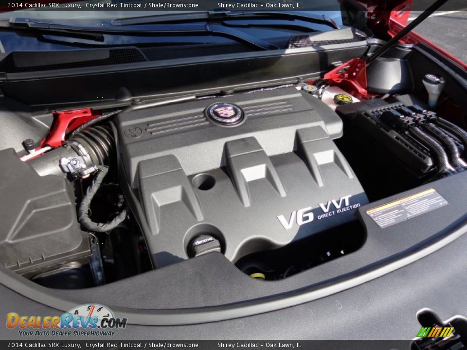 2014 Cadillac SRX Luxury Crystal Red Tintcoat / Shale/Brownstone Photo #17