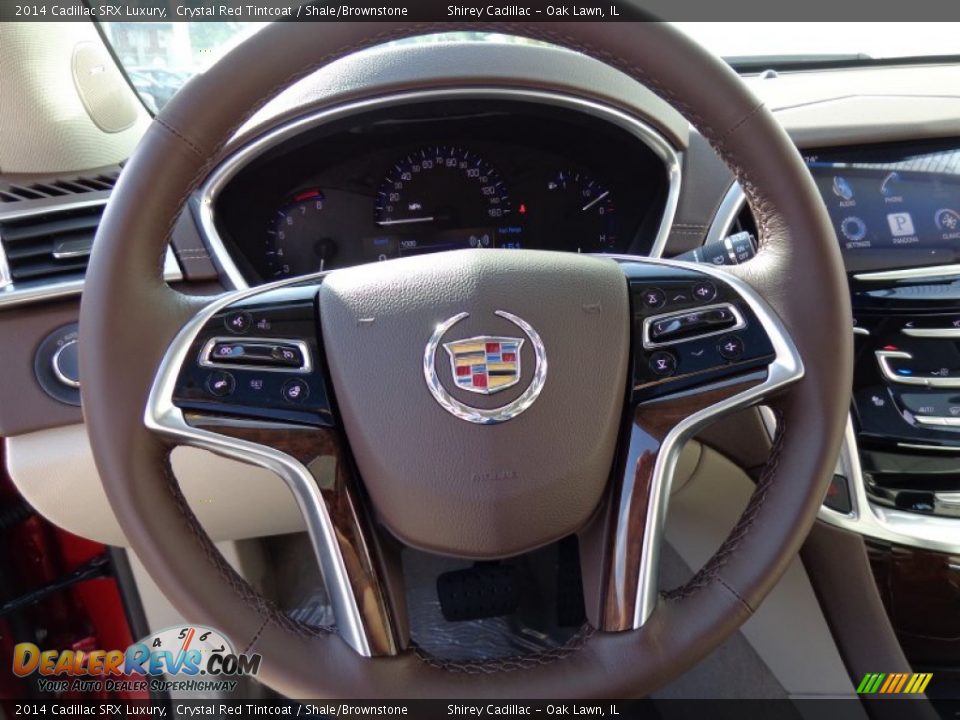 2014 Cadillac SRX Luxury Crystal Red Tintcoat / Shale/Brownstone Photo #18