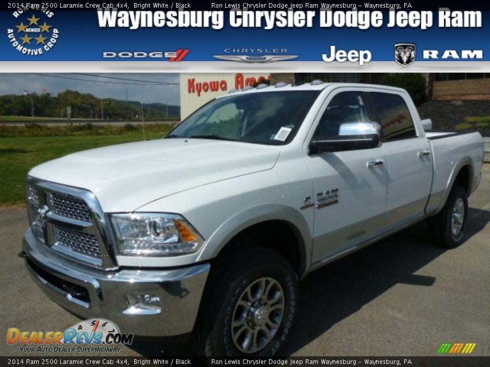 2014 Ram 2500 Laramie Crew Cab 4x4 Bright White / Black Photo #1