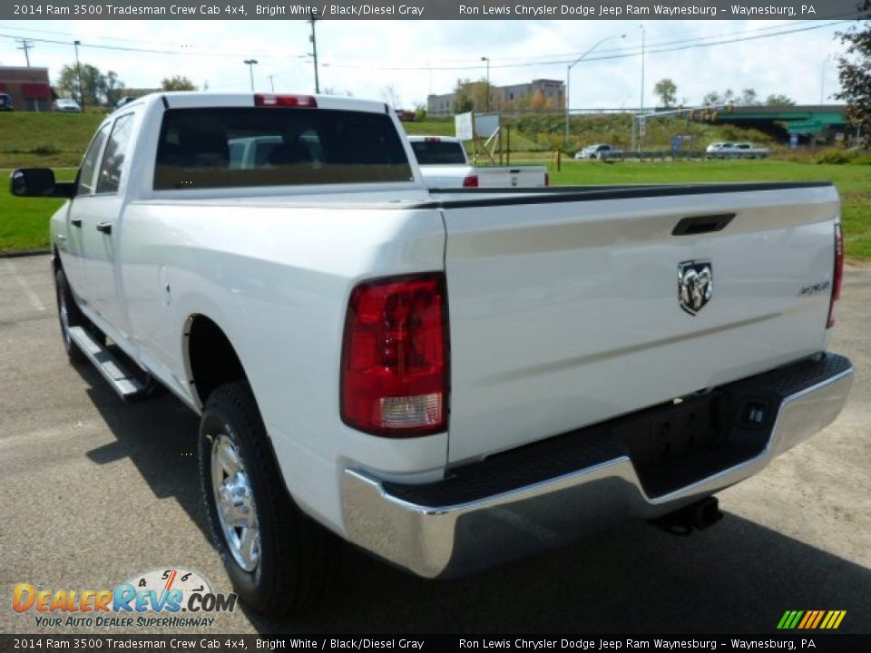 2014 Ram 3500 Tradesman Crew Cab 4x4 Bright White / Black/Diesel Gray Photo #3