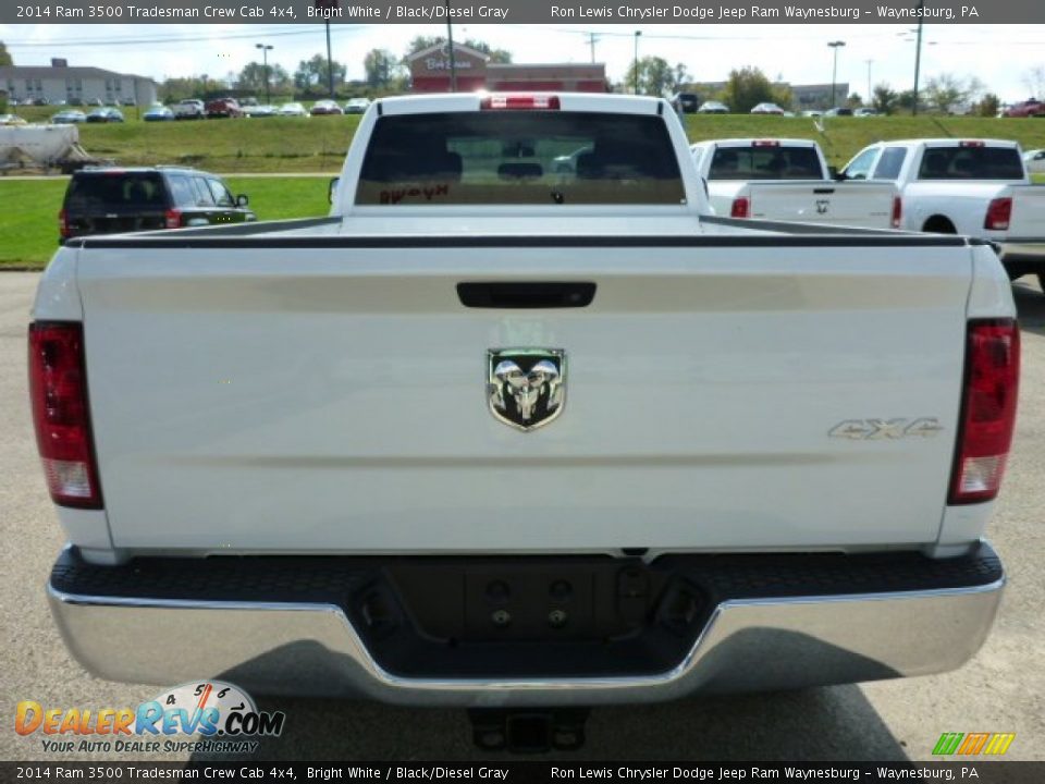 2014 Ram 3500 Tradesman Crew Cab 4x4 Bright White / Black/Diesel Gray Photo #4