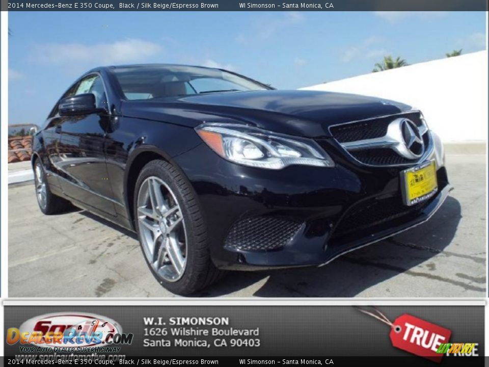 2014 Mercedes-Benz E 350 Coupe Black / Silk Beige/Espresso Brown Photo #1