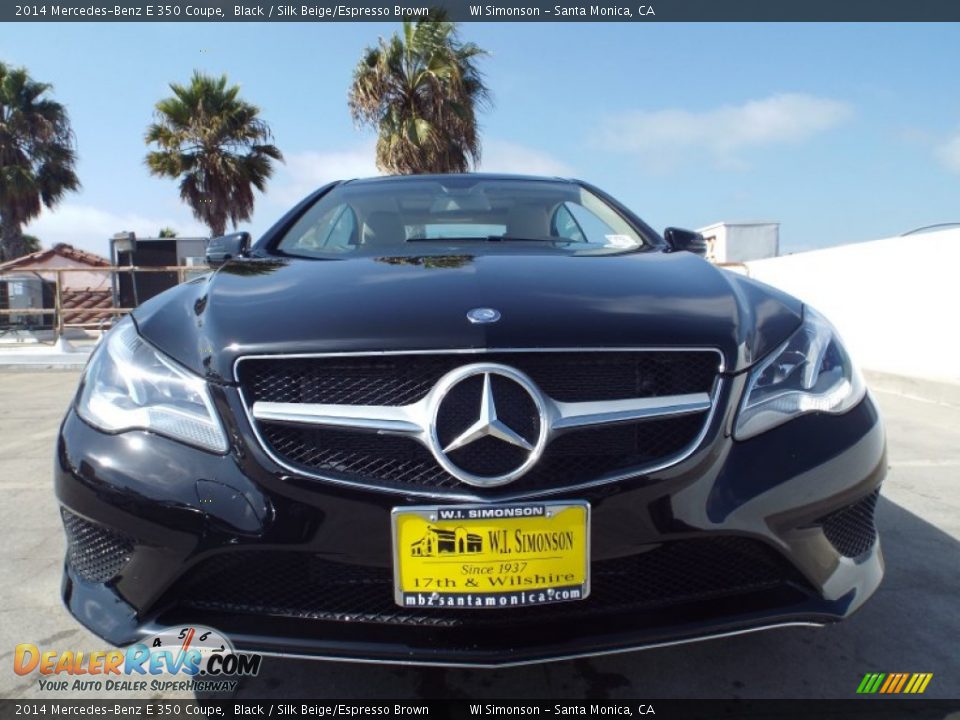 2014 Mercedes-Benz E 350 Coupe Black / Silk Beige/Espresso Brown Photo #2