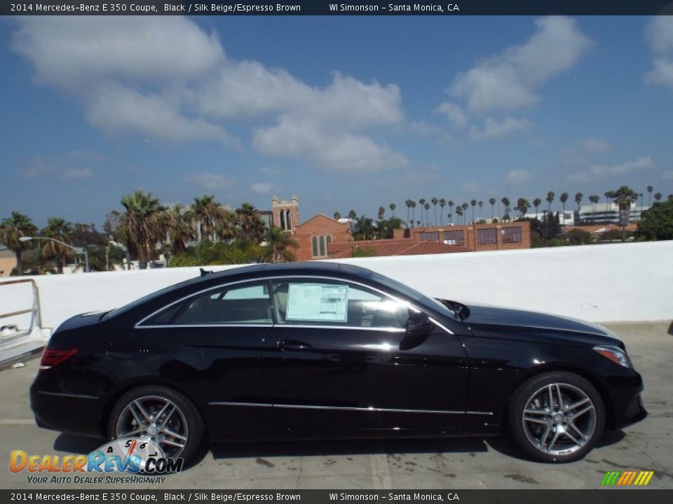 2014 Mercedes-Benz E 350 Coupe Black / Silk Beige/Espresso Brown Photo #3