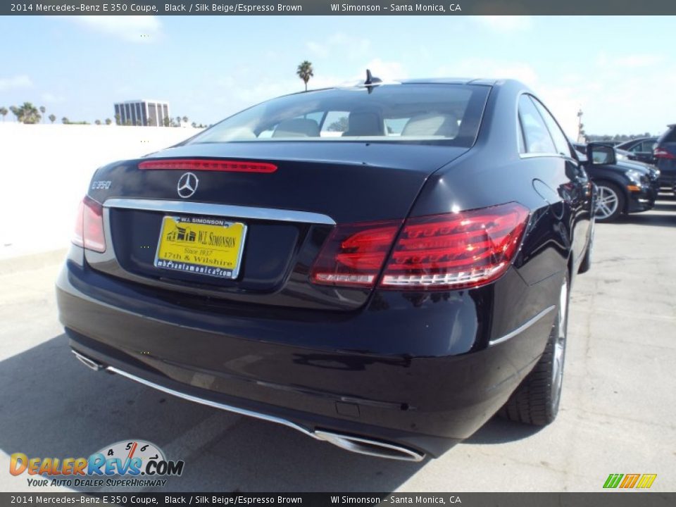 2014 Mercedes-Benz E 350 Coupe Black / Silk Beige/Espresso Brown Photo #4