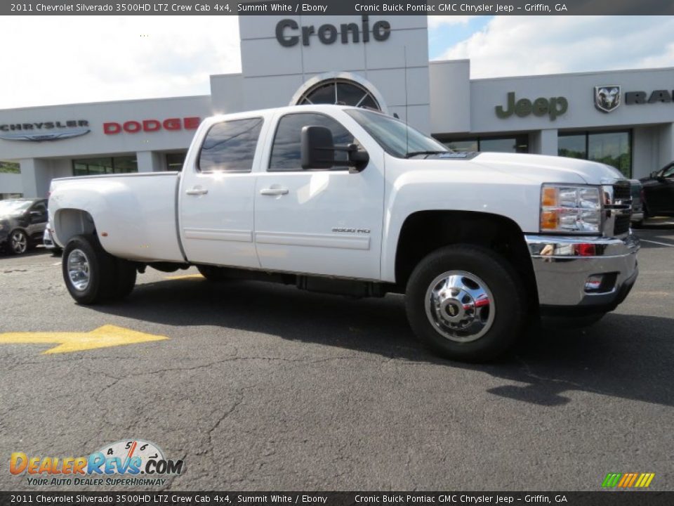 2011 Chevrolet Silverado 3500HD LTZ Crew Cab 4x4 Summit White / Ebony Photo #1