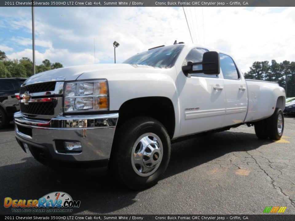 2011 Chevrolet Silverado 3500HD LTZ Crew Cab 4x4 Summit White / Ebony Photo #3