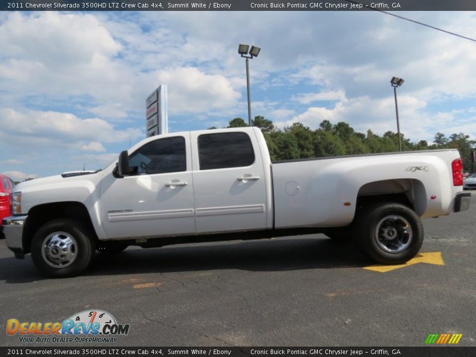 2011 Chevrolet Silverado 3500HD LTZ Crew Cab 4x4 Summit White / Ebony Photo #4