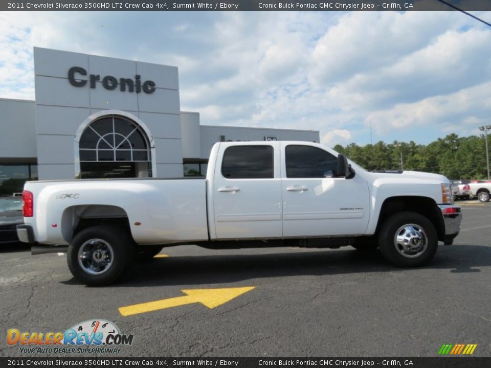 2011 Chevrolet Silverado 3500HD LTZ Crew Cab 4x4 Summit White / Ebony Photo #8