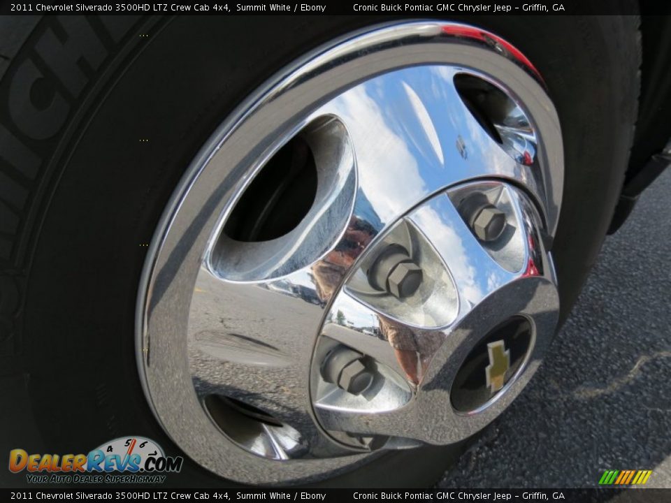 2011 Chevrolet Silverado 3500HD LTZ Crew Cab 4x4 Summit White / Ebony Photo #9