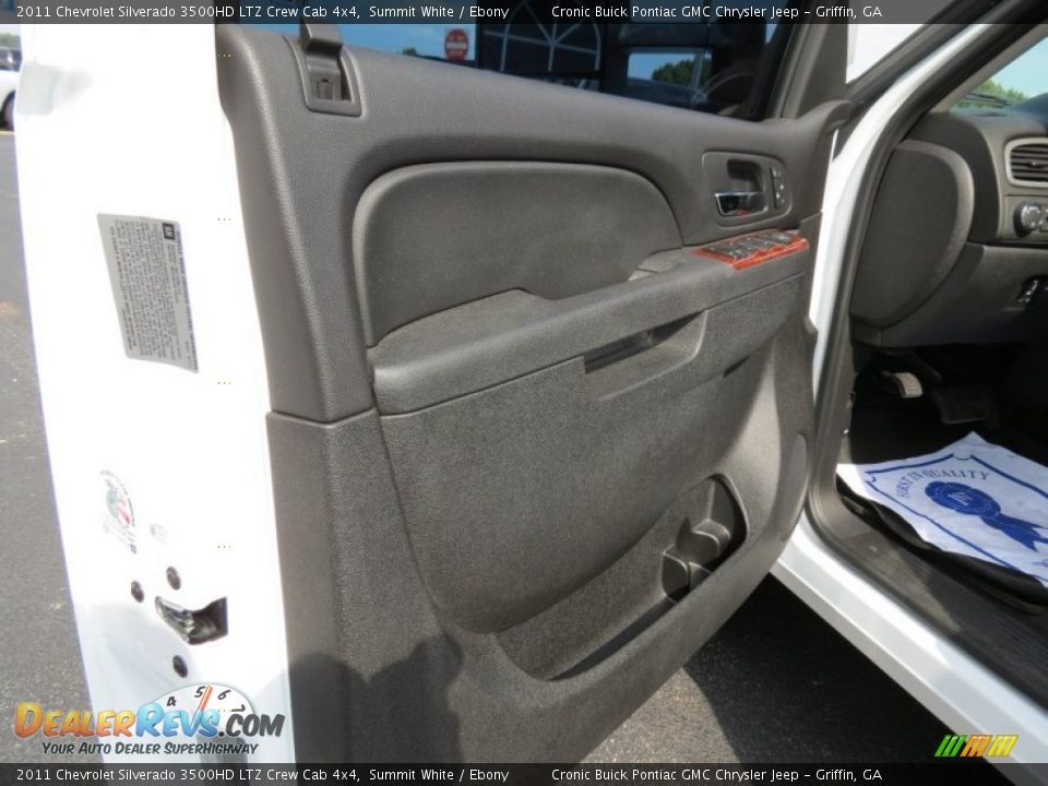 2011 Chevrolet Silverado 3500HD LTZ Crew Cab 4x4 Summit White / Ebony Photo #13