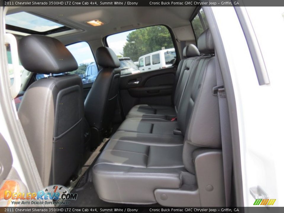 2011 Chevrolet Silverado 3500HD LTZ Crew Cab 4x4 Summit White / Ebony Photo #14