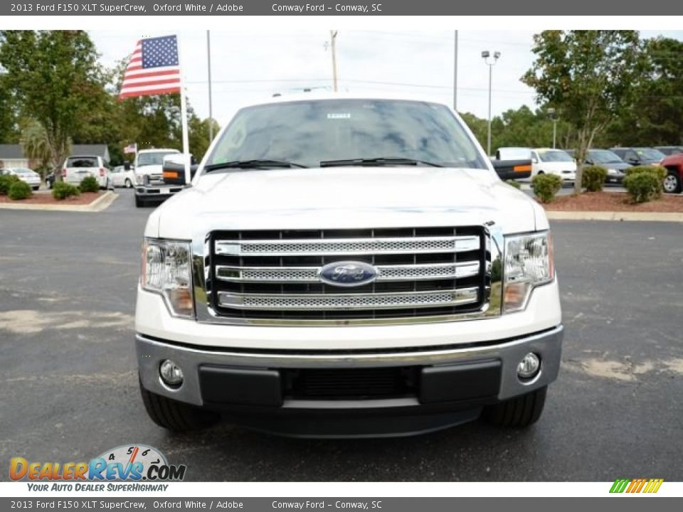 2013 Ford F150 XLT SuperCrew Oxford White / Adobe Photo #2