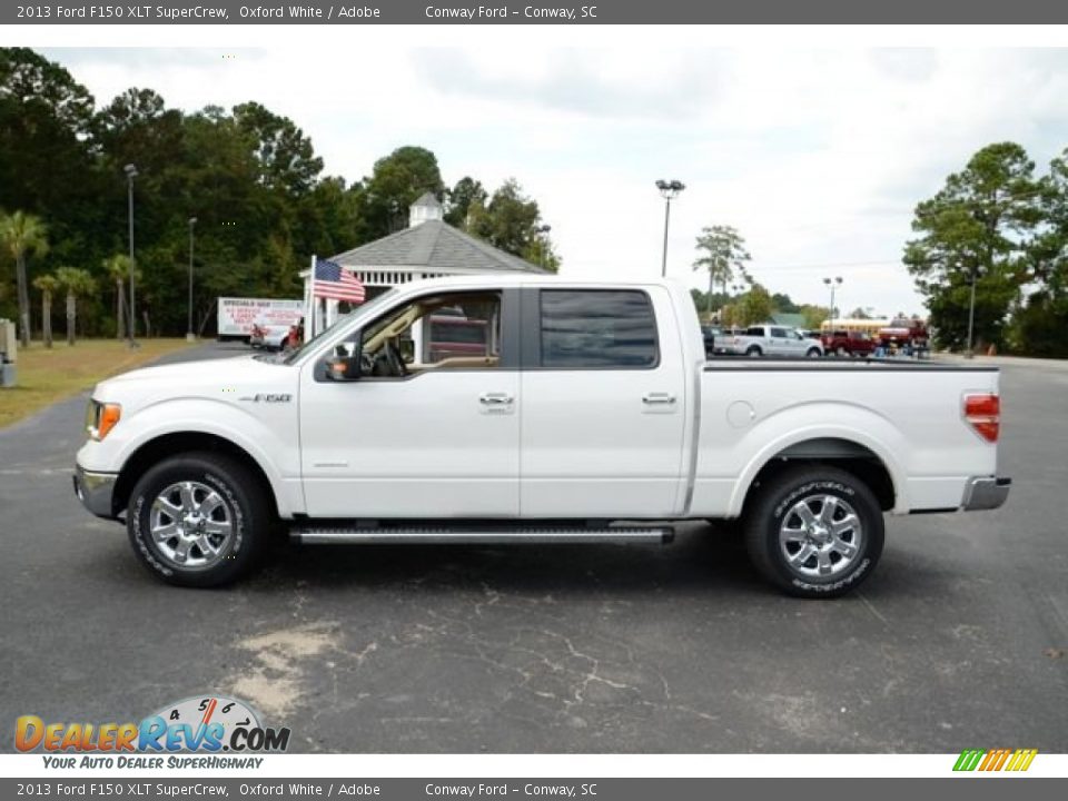 2013 Ford F150 XLT SuperCrew Oxford White / Adobe Photo #8