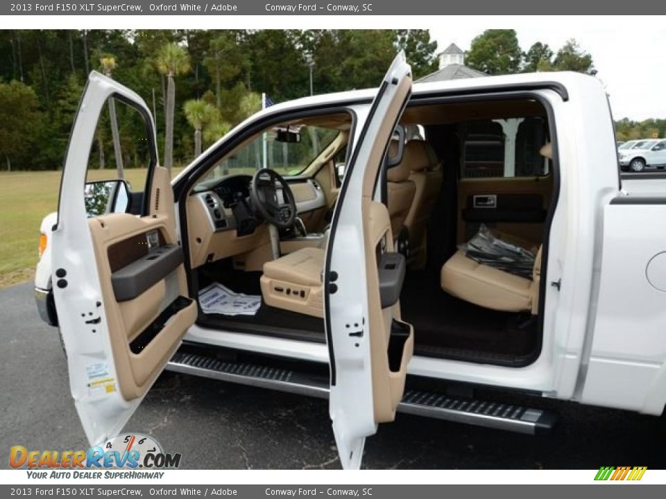 2013 Ford F150 XLT SuperCrew Oxford White / Adobe Photo #12