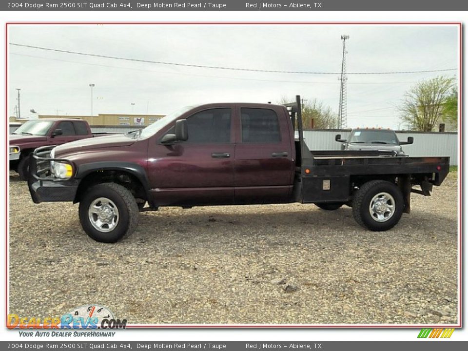 2004 Dodge Ram 2500 SLT Quad Cab 4x4 Deep Molten Red Pearl / Taupe Photo #2