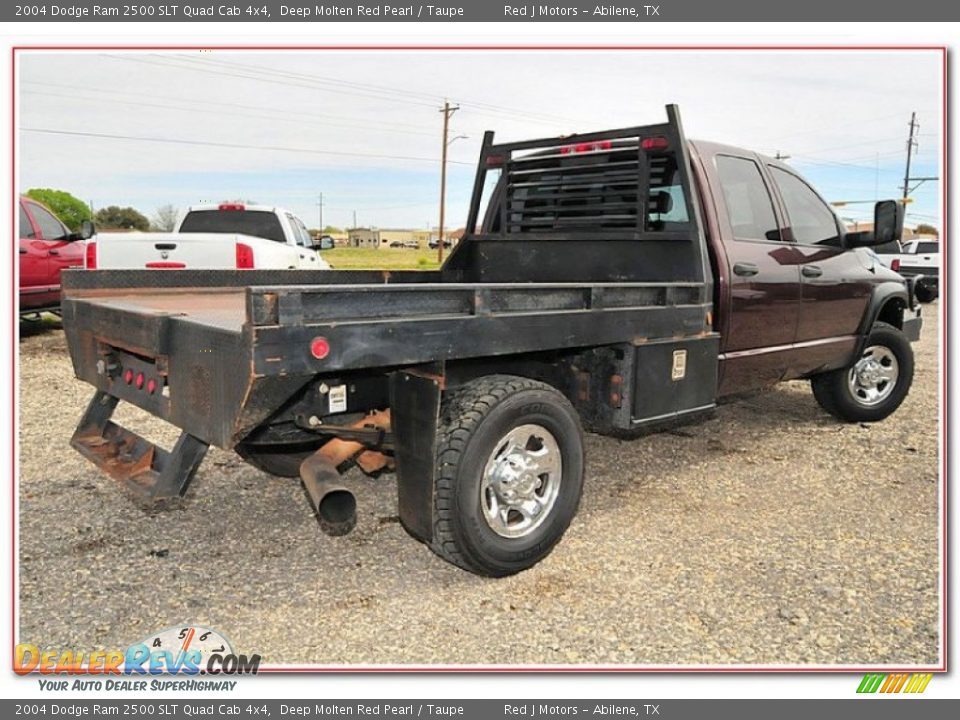 2004 Dodge Ram 2500 SLT Quad Cab 4x4 Deep Molten Red Pearl / Taupe Photo #8