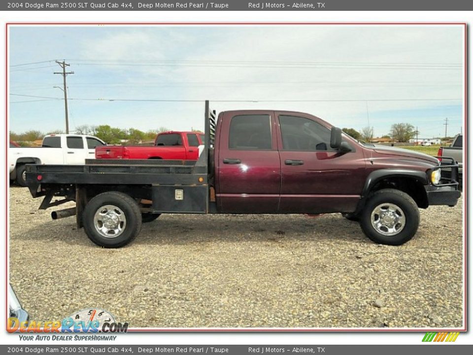 2004 Dodge Ram 2500 SLT Quad Cab 4x4 Deep Molten Red Pearl / Taupe Photo #9
