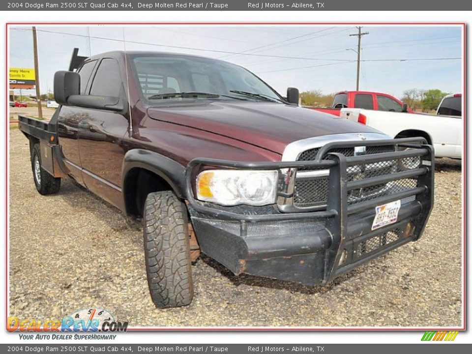 2004 Dodge Ram 2500 SLT Quad Cab 4x4 Deep Molten Red Pearl / Taupe Photo #10