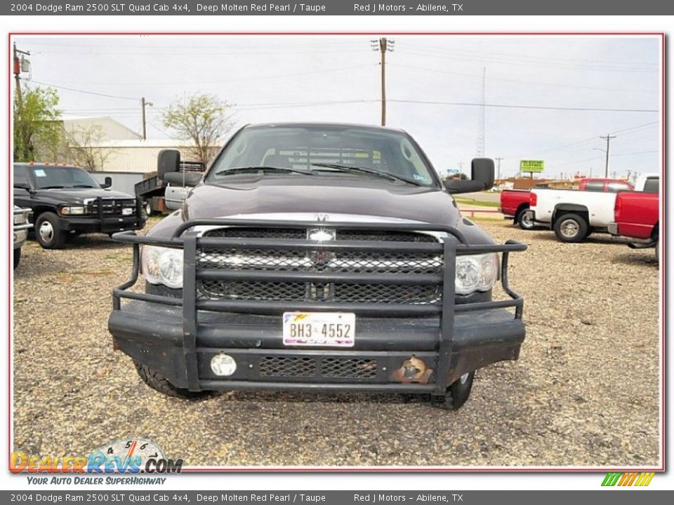 2004 Dodge Ram 2500 SLT Quad Cab 4x4 Deep Molten Red Pearl / Taupe Photo #12