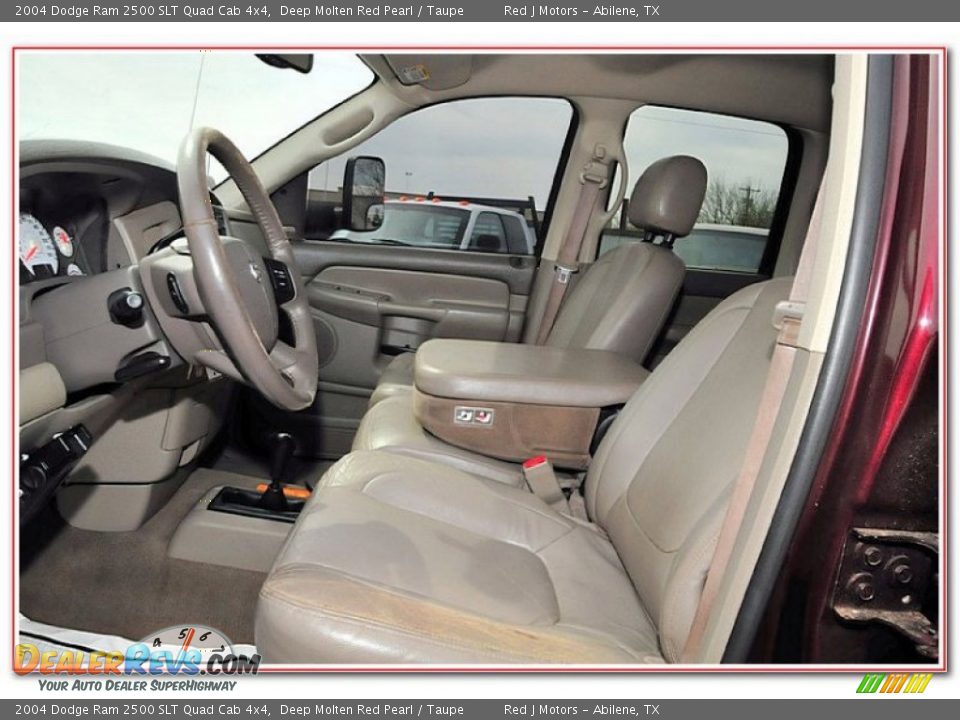 2004 Dodge Ram 2500 SLT Quad Cab 4x4 Deep Molten Red Pearl / Taupe Photo #18