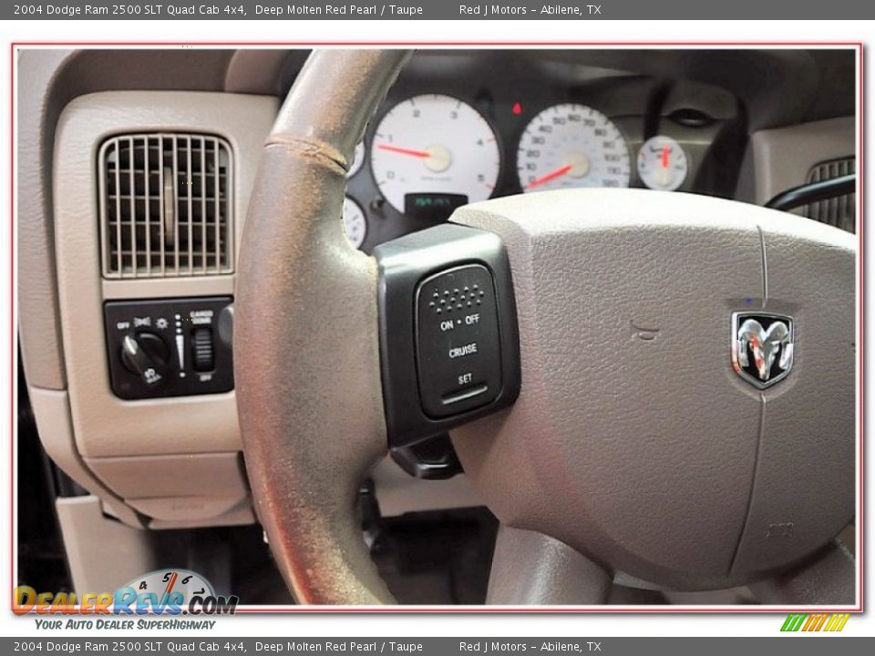 2004 Dodge Ram 2500 SLT Quad Cab 4x4 Deep Molten Red Pearl / Taupe Photo #22