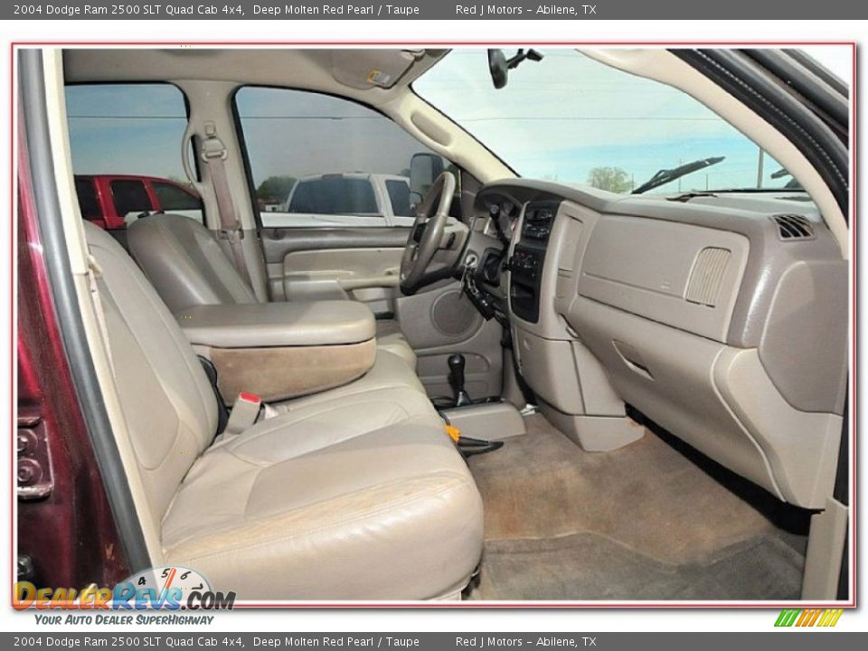 2004 Dodge Ram 2500 SLT Quad Cab 4x4 Deep Molten Red Pearl / Taupe Photo #32