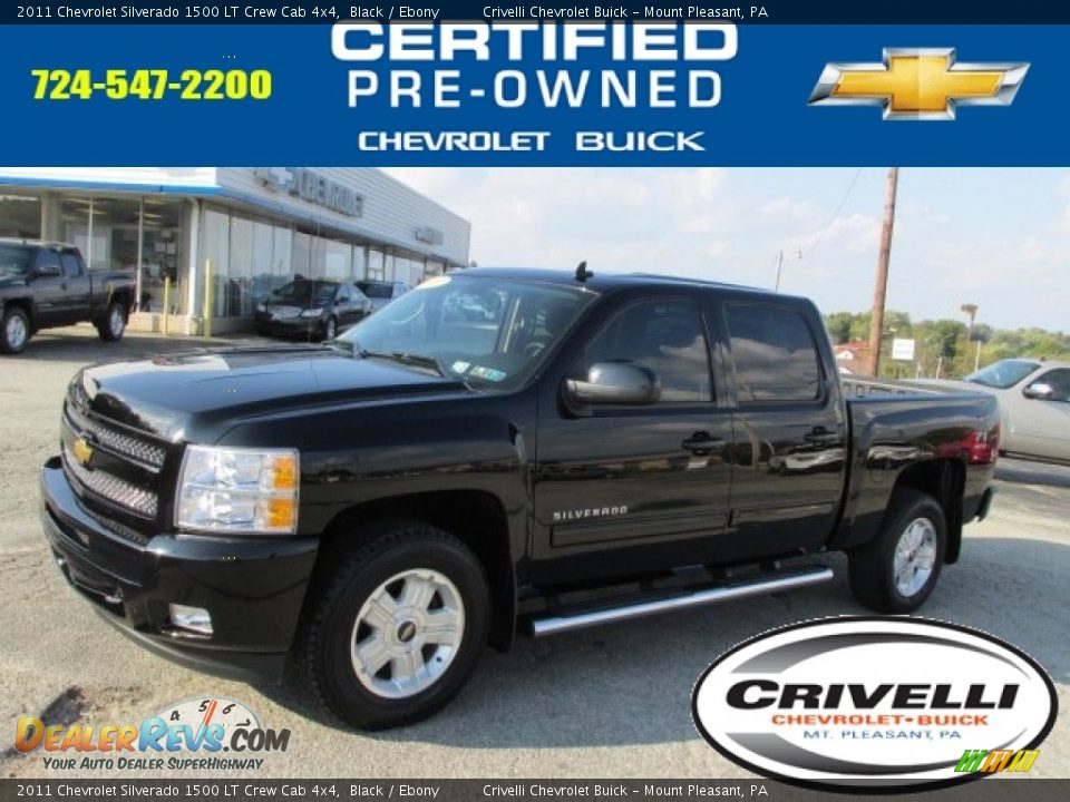 2011 Chevrolet Silverado 1500 LT Crew Cab 4x4 Black / Ebony Photo #1