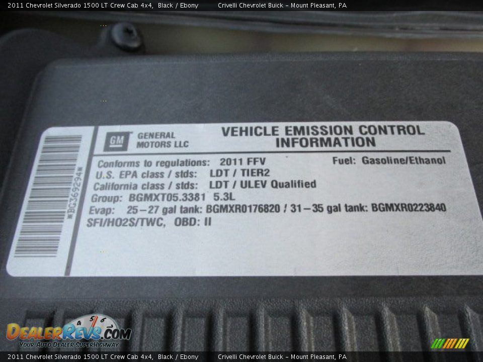 2011 Chevrolet Silverado 1500 LT Crew Cab 4x4 Black / Ebony Photo #16